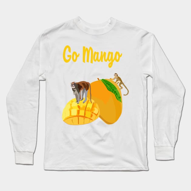 Mango Monky Long Sleeve T-Shirt by smoochugs